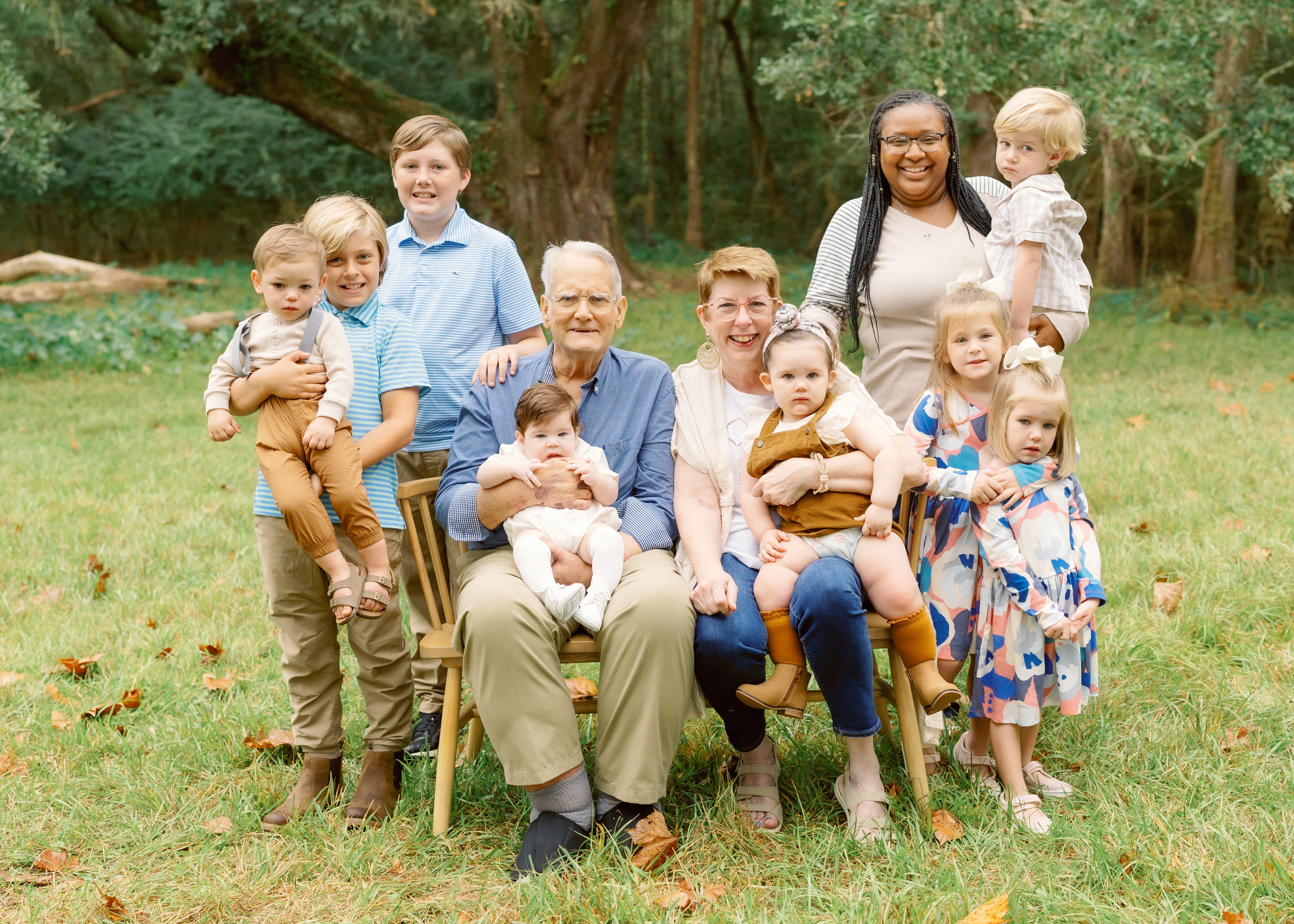 Cathy Carothers with husband and grandchildren