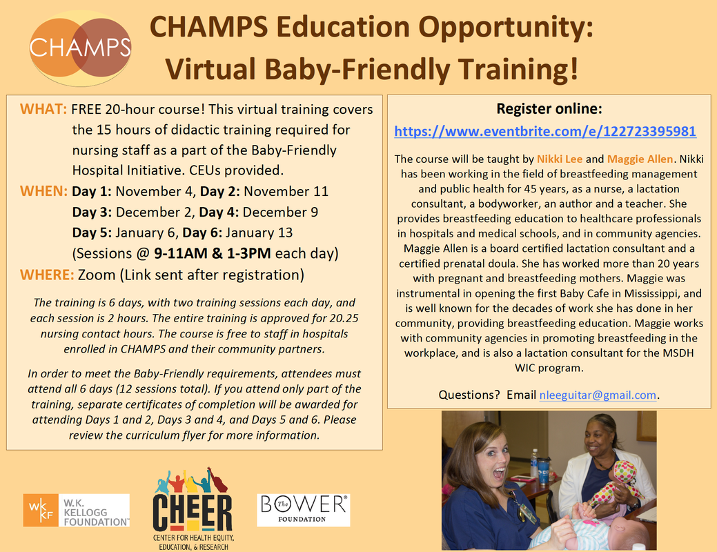 CHAMPS Breastfeeding Trainings CHEER Equity