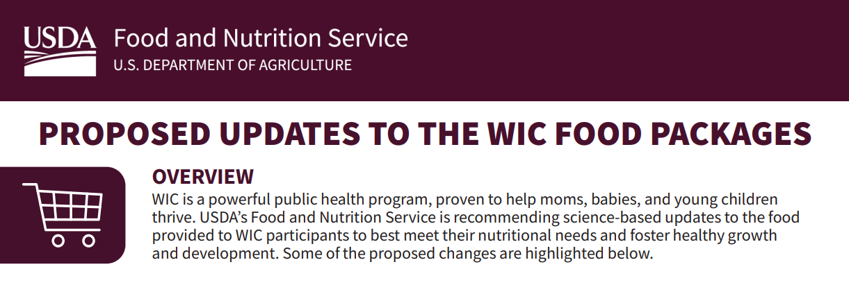 USDA WIC food changes